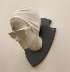 Trophie plaster on wood